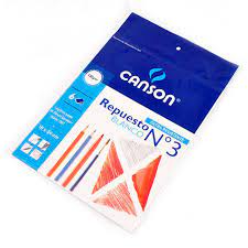 HOJA CANSON Nº3 BLANCA (block x 8 hojas)